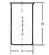 Стакан В-2-1000 высокий со шкалой (без носика) (Клин)