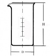 Стакан В-1-150 высокий со шкалой (Клин)