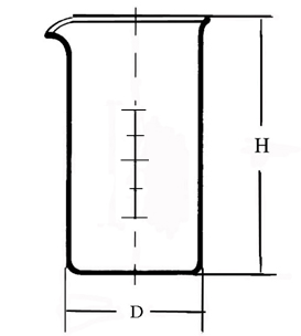 Стакан В-1-600 высокий со шкалой (Клин)